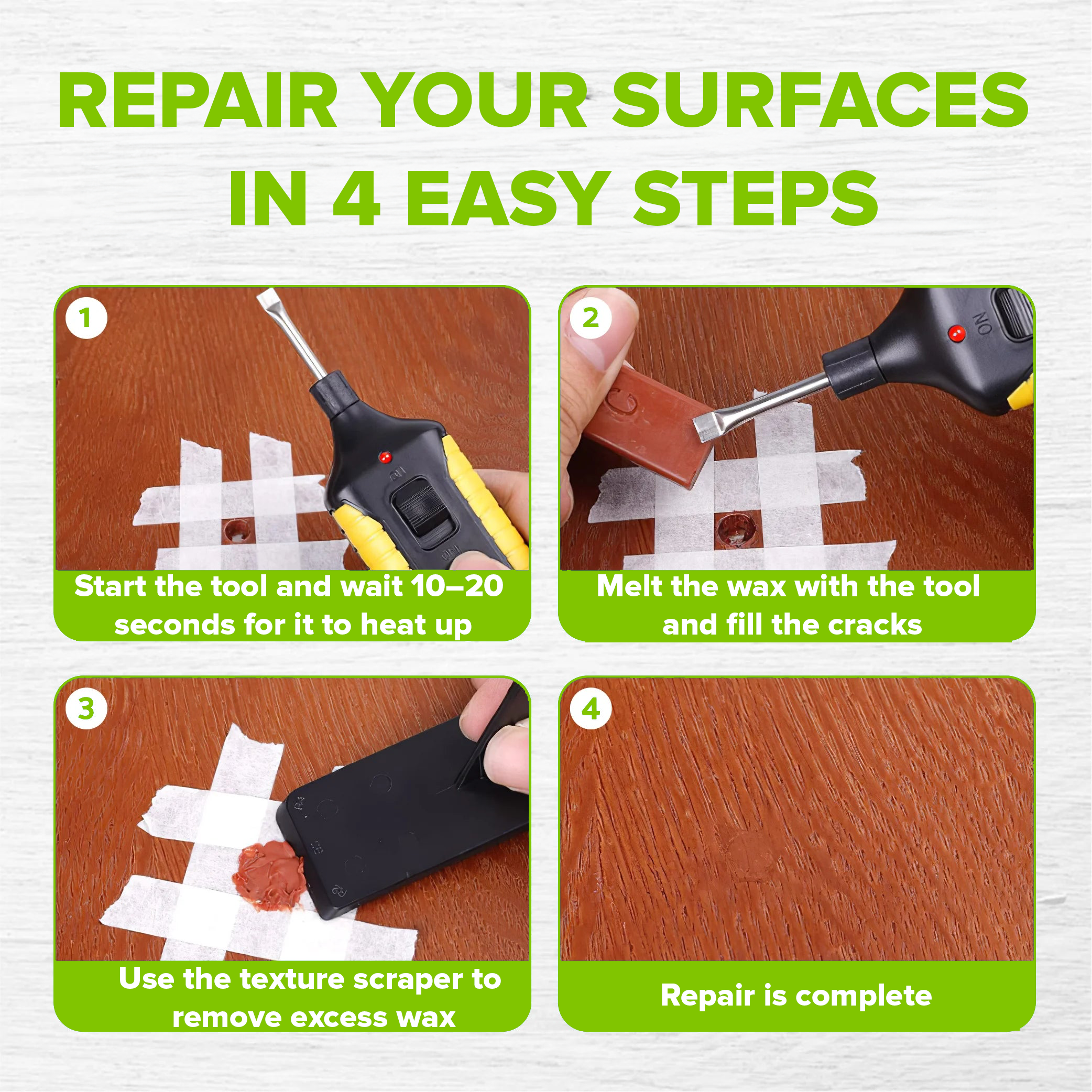 BlendyFix™ – Reparatieset voor Meubels, Plinten en Vloeren