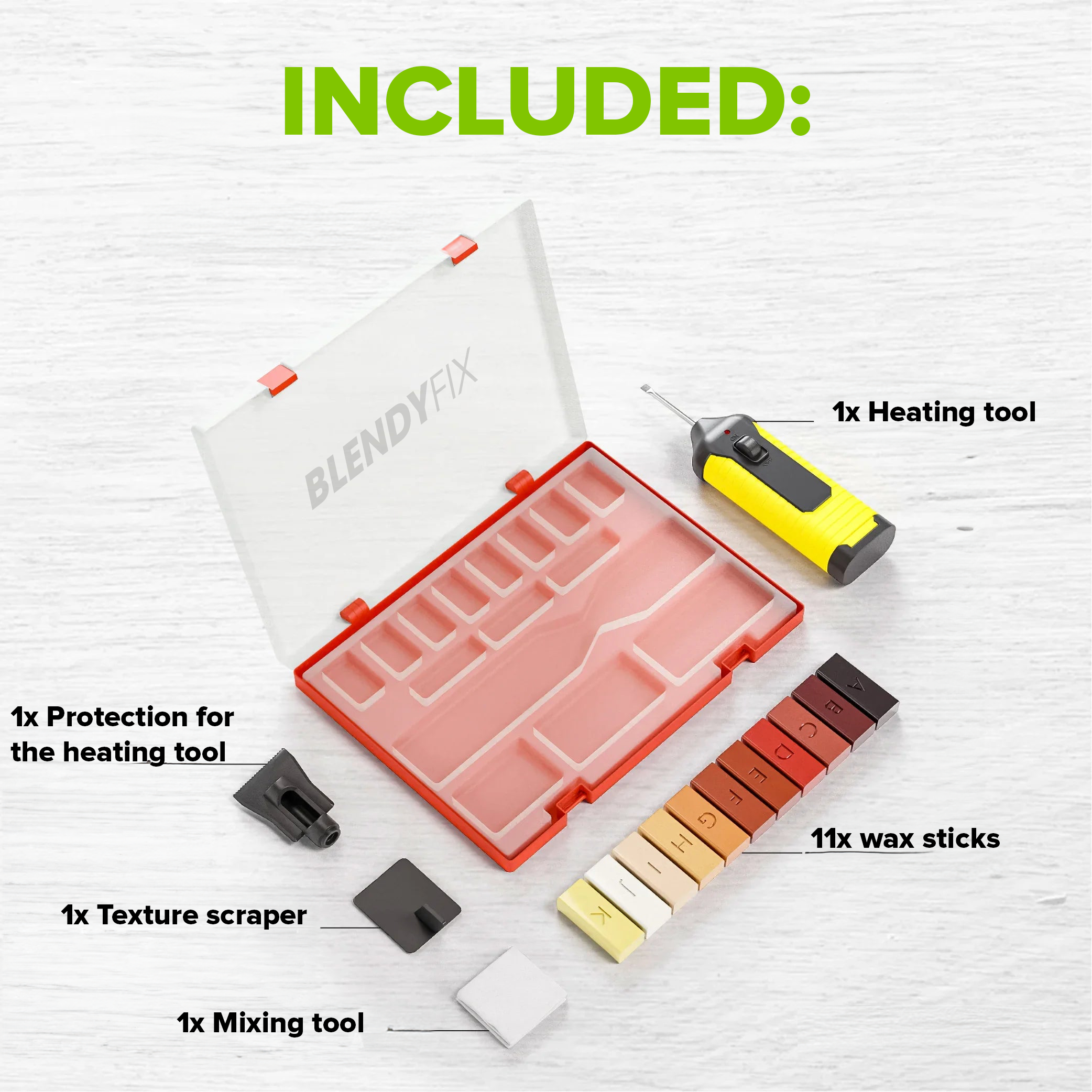 BlendyFix™ – Reparatieset voor Meubels, Plinten en Vloeren